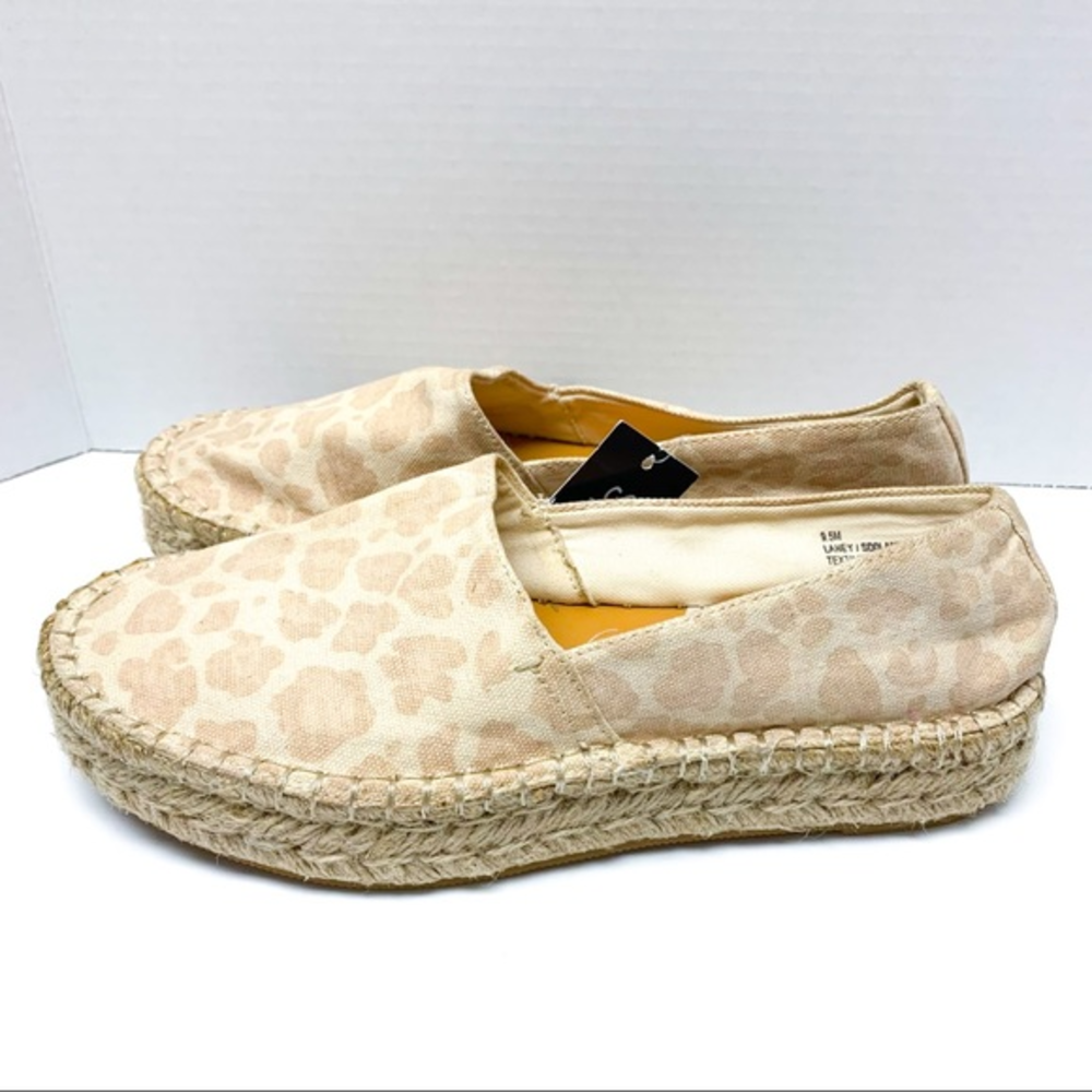 Splendid Laney Woven Leopard Print Platform Espadrilles